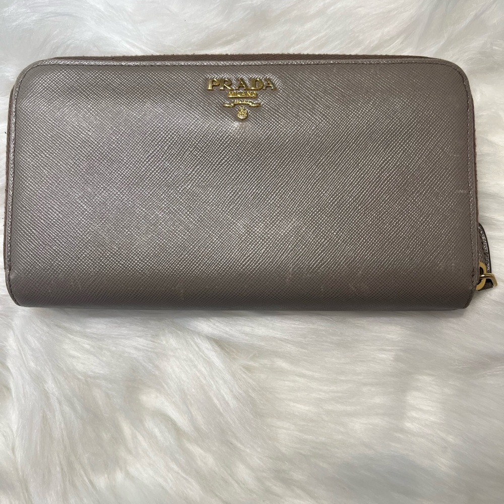 Grey Prada wallet